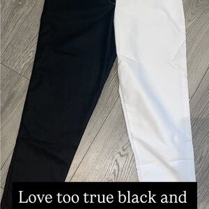 Women's Straight Leg Pants in Black and White